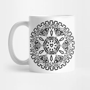 Black Mandala Black Cat Mug